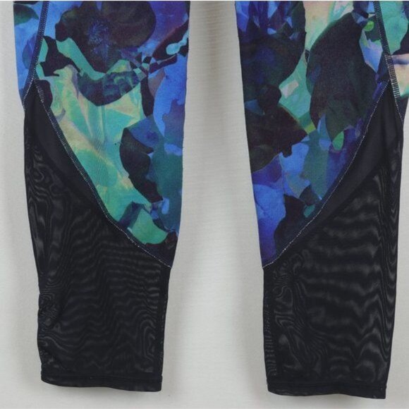 Athleta Mystique Chatarunga Women's Small Blue Green High Rise Capri Leggings - Picture 7 of 10